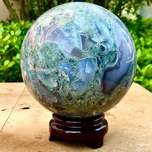 8.73LB Natural Water Grass Agate Ball Quartz Crystal Ball Healing - 第 4/12 張圖片