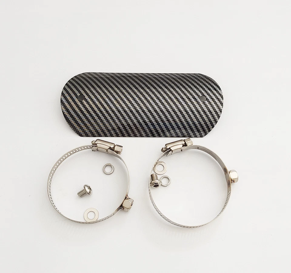 Tubo de punta de escape de motocicleta tubo de enlace medio protector térmico cubierta protector de talón Foto 4 de 4