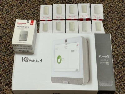 Qolsys IQ-4  PowerG, 7'' Verizon  IQP4003 10 DOOR KIT+ 6 MONTHS ALARM MONITORING