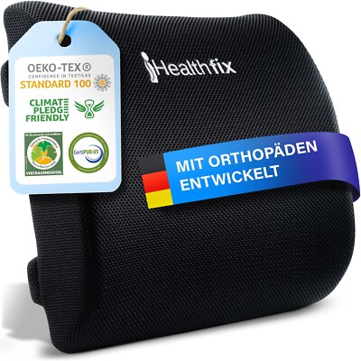Healthfix  Lendenkissen - Ergonomisches Rückenkissen für Optimale Sitzhaltung