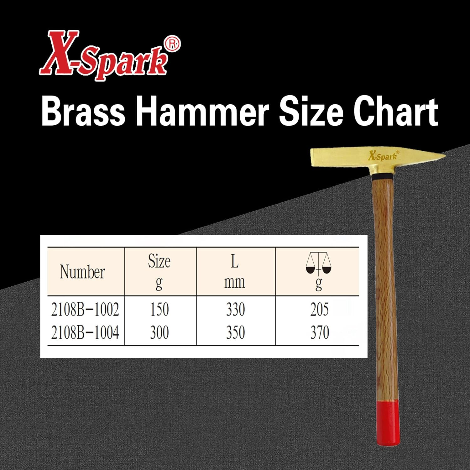 Brass Welding Hammer with Wooden Handle,Scaling Hammer Chipping Hammer