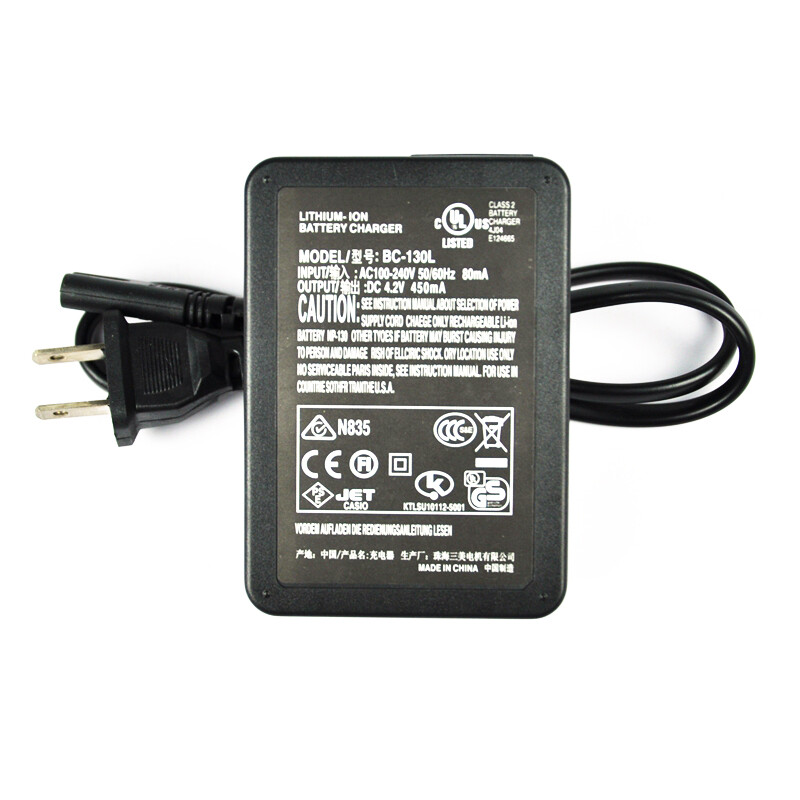Casio BC-130L Camera Adapter Charger for Casio NP-130 Exilim Power 