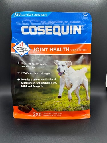 COSEQUIN Joint Health Soft Chews 280 Count, All Sized Dogs Expiry 2/2026