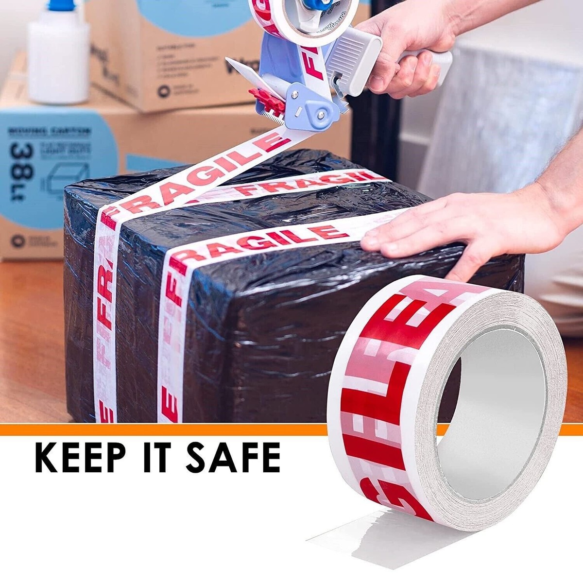 Packatape Lot De 6 Rouleaux De Ruban Adhésf D'emballage Marron à Usage Général 48 Mm X 66 M