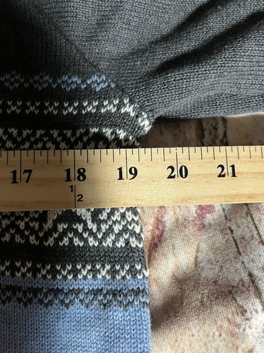 Class Club Gray / Blue Quarter Zip Pullover Long Sleeve Sweater New - Picture 4 of 6