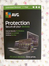 NEW AVG Protection 2017 - Unlimited Devices 1 Year protection