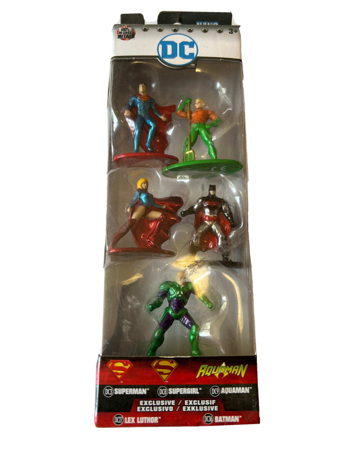 DC Nano Metalfigs 5 pack Superman, Bizarro, Lex Luthor, Parademon, General Zod. 