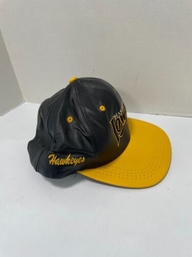 University Iowa Hawkeye Leather Cap - Picture 2 of 5
