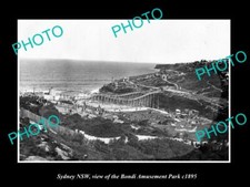 OLD 6 X 4 HISTORIC PHOTO OF SYDNEY NSW, THE BONDI BEACH AMUSEMENT PARK c1895