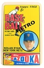 NOLAN RYAN VINTAGE STYLE ADS  1968 TOPPS  WRAPPER  ART CARD