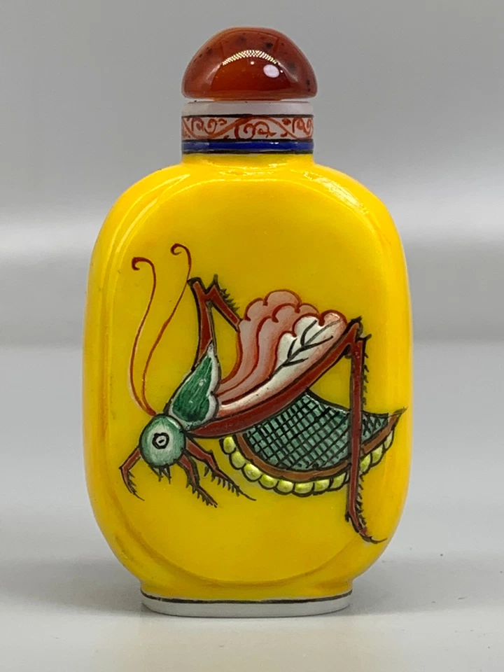 Botella de tabaco esmaltada de colores de colección exquisita artesanía botella de tabaco de cricket Foto 2 de 4