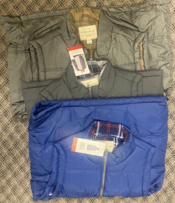 Weatherproof Vintage Men s Flannel Lined Puffer Vest VARIOUS SIZES/COLORS NWT 