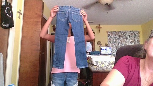B'gosh Skinny Kids 4 Denim Jeans 21" Waist/40-42.5 Height Adj Waist WEAR TO KNEE - Picture 2 of 15