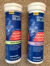 2 Mommy's Bliss - Lactation Hydration Drink Tablets Lemon Lime & Berry Acai