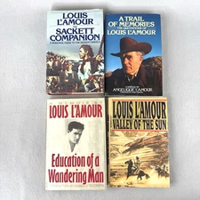 Lot Of 4 Louis L’amour Vintage Hardcover Books 1988-1995 Sackett Companion +