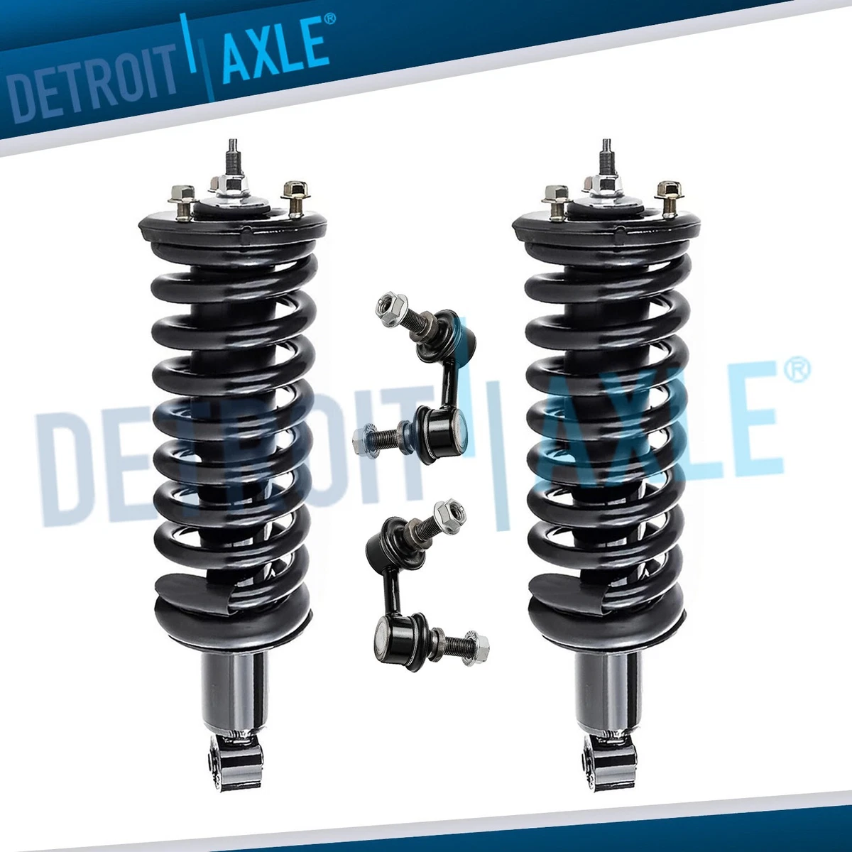 Detroit Axle - 4WD Front Struts w/Coil Spring Sway Bars + Rear