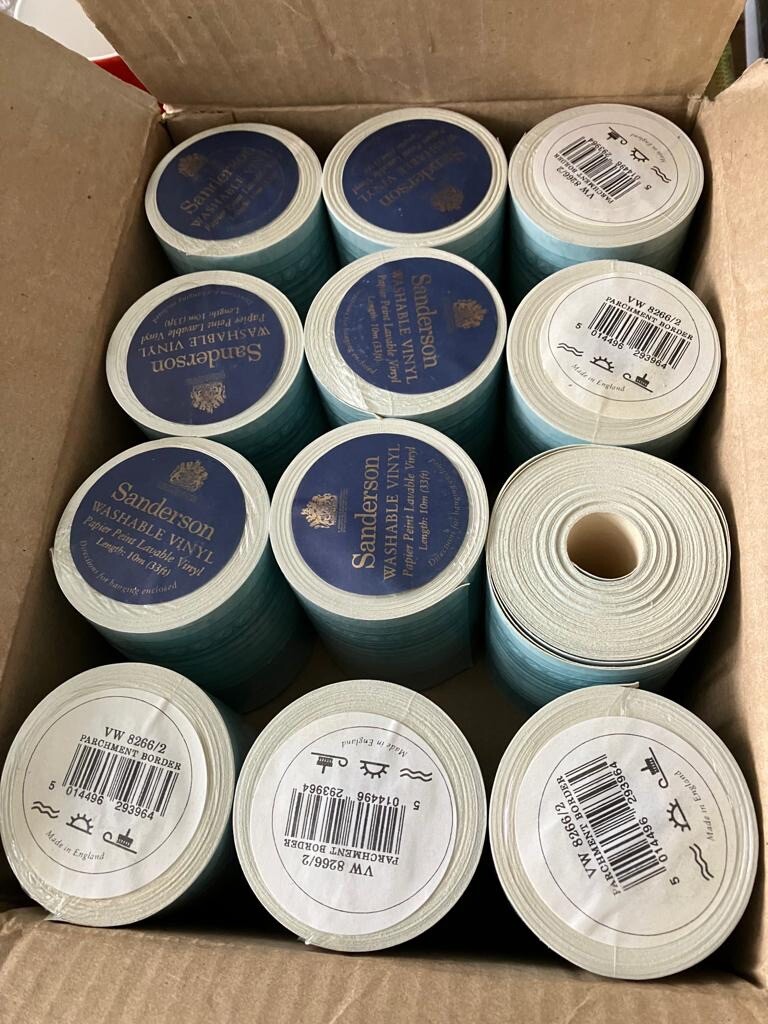 Sanderson Blue Washable Wallpaper Border Roll approx. 10m each eBay