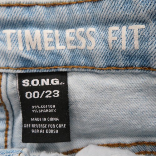 S.O.N.G AJUSTE ATEMPORAL TALLA 00/23 NIÑAS ENVEJECIDO LAVADO LIGERO CLÁSICO JEANS - Imagen 6 de 13