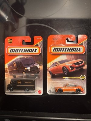 Matchbox Cadillac CT5-V Super Chase and UPS Truck Lot of 2. W/ Cases