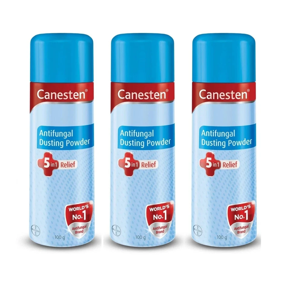 3X 100g Canesten Antifungal Dusting Powder For Fungal Infections Redness Itching
