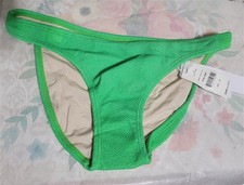 NWT Pilyq Kiwi Reef M Green Textured High Cut Full Bikini Swim Bottom 123001