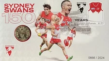 PNC Australia 2024 AFL Sydney Swans 150 Years RAM $1 Coin Limited Edition 2024