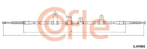 HANDBRAKE CABLE PAIR REAR COFLE 1HY001 2PCS P NEW OE REPLACEMENT - Picture 2 of 7