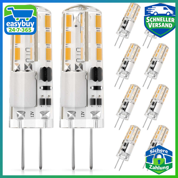 LED Birne G4 Warmweiß 12V 1,2W Ersetzt 10W 3000K 120Lm 10Er Pack 10 StüCk-image