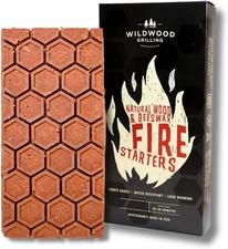 Fire Starters - Sustainably Made in the USA with Natural Wood and Beeswax