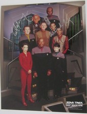 Star Trek DS9 Crew Foto - 2 Autogramme -  Grossfoto