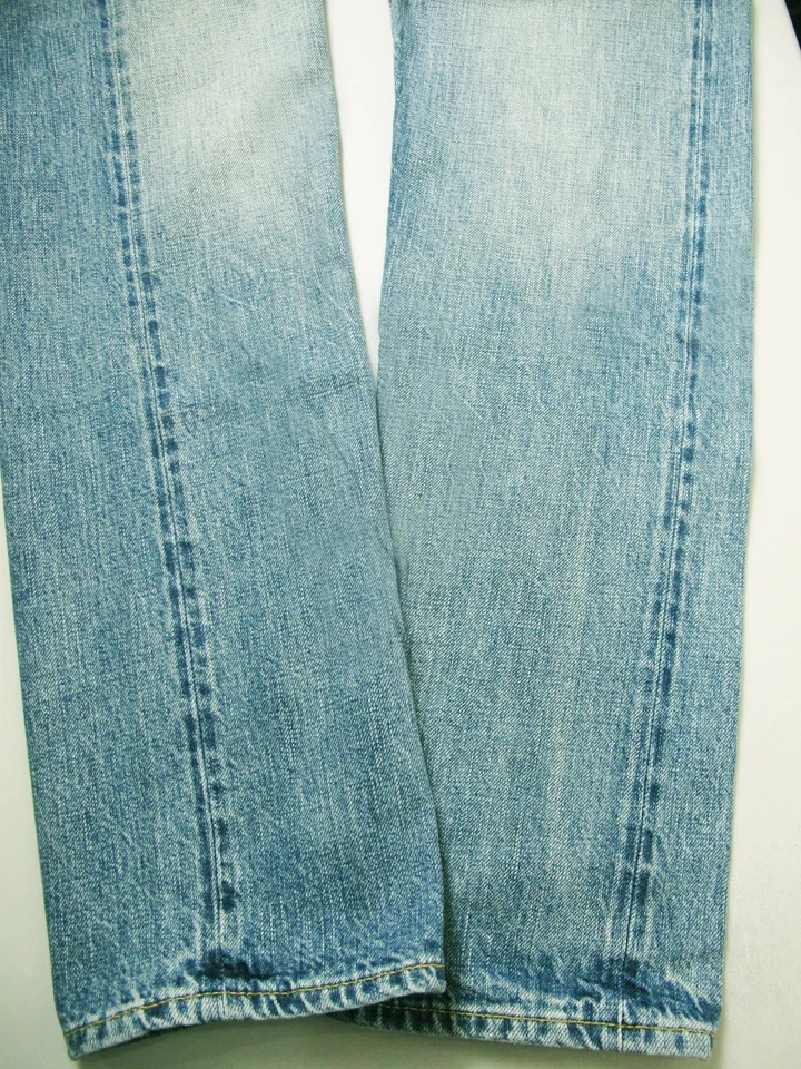 LO ÚLTIMO Pantalones de mezclilla azules para hombre RRL DOUBLE RL @ ajustados BOTÓN RIBETE RECTO 29x30 Foto 4 de 4