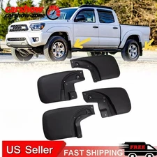 Front & Rear Splash Guards Mud Flaps w/Fender Flares For 2005-2015 Toyota Tacoma
