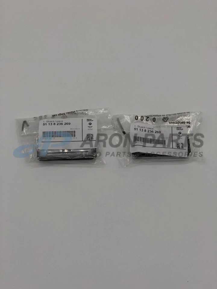 License Plate Light Lens Covers x2 BMW 51138236269 Foto 2 de 4