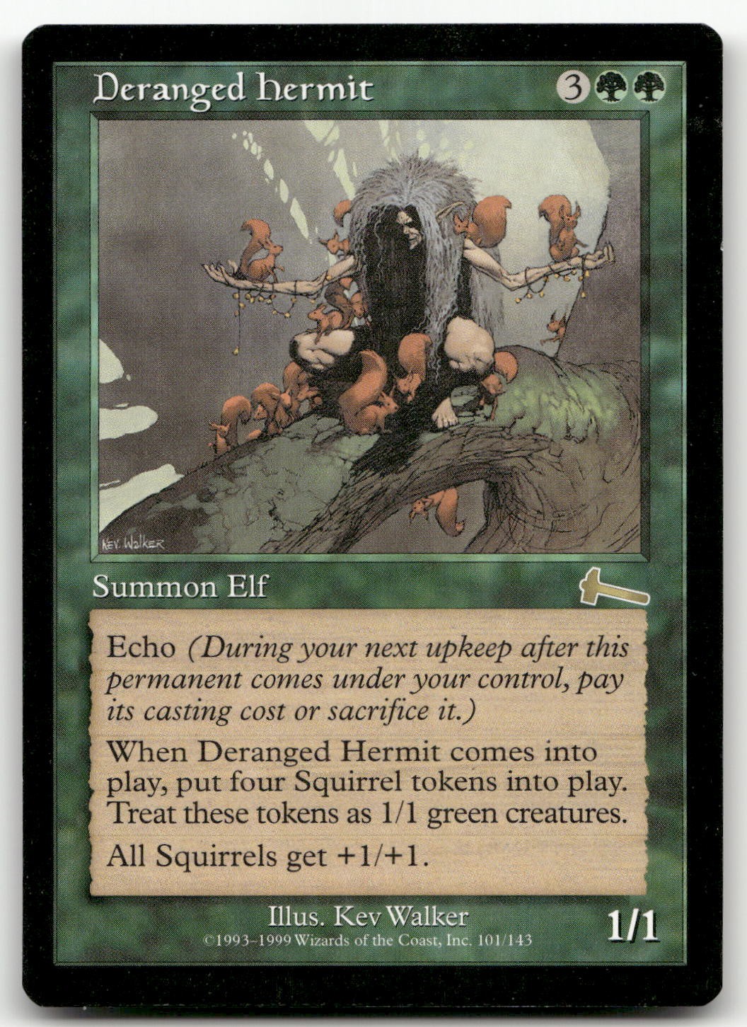 Deranged Hermit #101 (NM) Urza's Legacy ULG Magic MTG