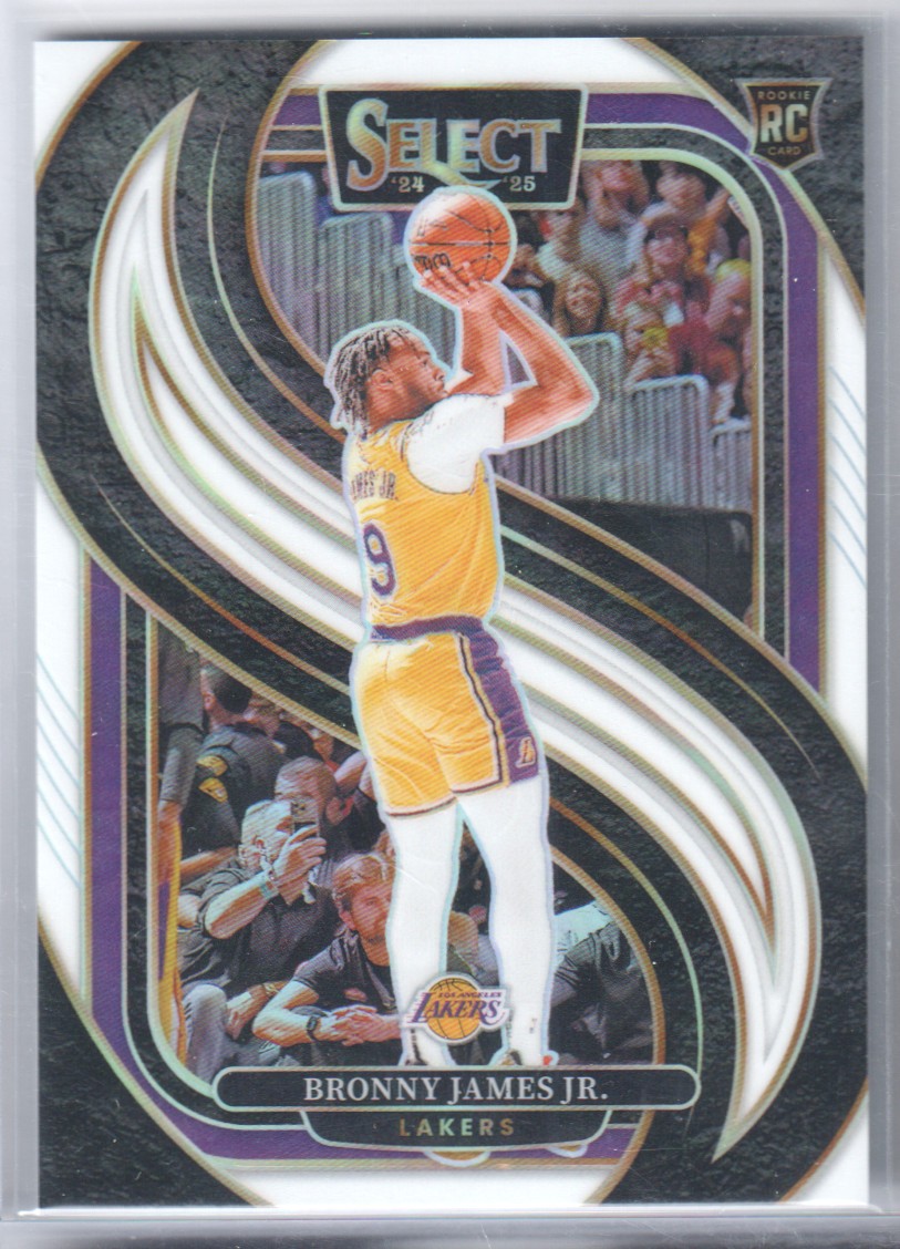 2024-25 Panini Select #179 Bronny James Jr. White Prizm #/149