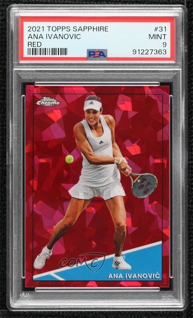 2021 Topps Chrome Sapphire Edition Red 1/5 Ana Ivanovic #31 PSA 9 MINT 0fo5