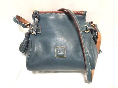 EUC Dooney & Bourke Florentine Leather Micro Satchel Crossbody, Color Teal