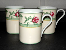 HUTSCHENREUTHER Medley Parklane 3 Kaffeebecher Henkelbecher 1.Wahl Charming Rose
