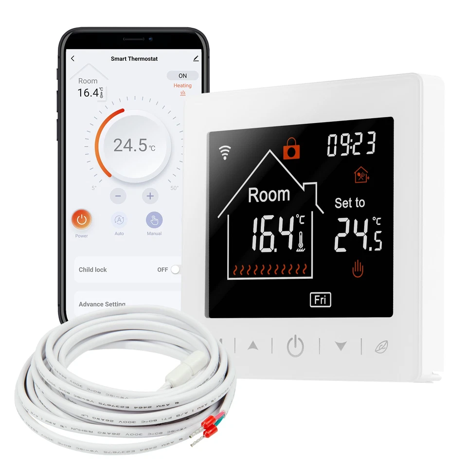 WiFi Smart Thermostat Raumthermostat Heizungssteuerung Fußbodenheizung Bluetooth - Bild 2 von 4
