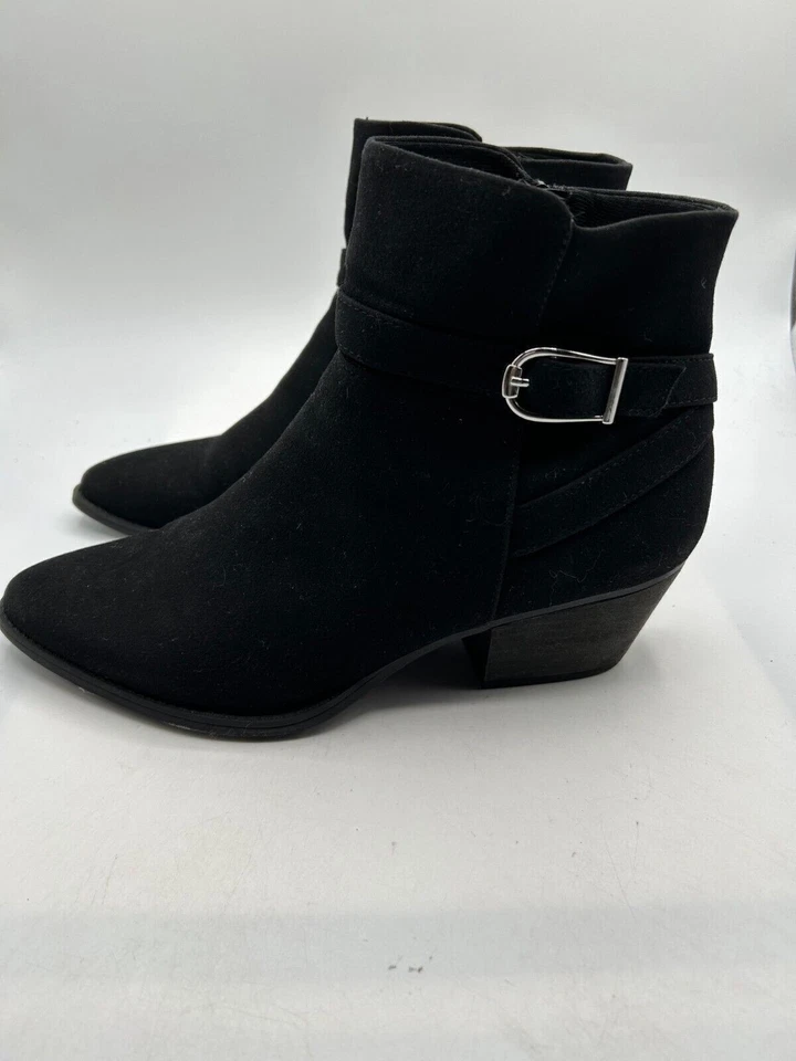 LifeStride Roxanne Bootie Women's Sz 10W Black Buckle Pointed Toe Ankle Boot - Image 2 of 4