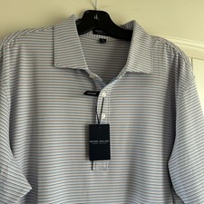 Peter Millar Crown Crafted Men  s Short Sleeve Striped Polo Size XL 115