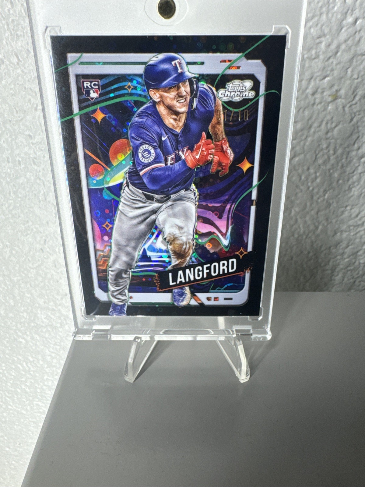 2024 Topps Cosmic Chrome Wyatt Langford #139 Black Eclipse Refractor /10 (RC)