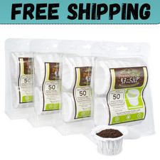 Filtros de café de papel desechables sin blanquear Perfect Pod EZ-Cup 2.0, 200 quilates, EE. UU.