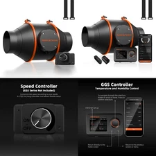 Spider Farmer 4"6" Inline Fan Exhaust Ventilation HVAC Blower for Grow Tent