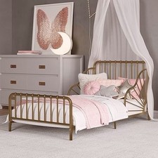 Little Seeds Quinn Whimsical Gold Metal Toddler Bed GOLD 