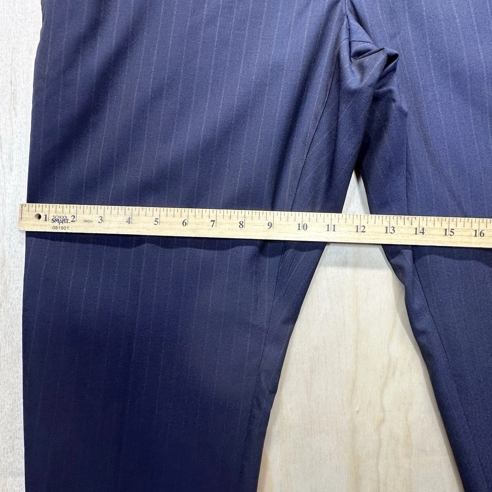 Pantaloni ALEXANDER MCQUEEN uomo vintage 08’ blu navy gessato taglia 34