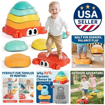 Portable Toddler Stepping Stones - Non-Slip Sensory Toys for Creative Playtime