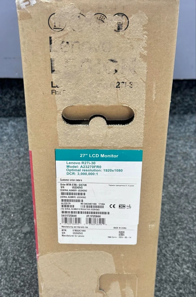 Lenovo Legion R27i-30 Full HD 1920x1080 27" IPS LCD Gaming Monitor -NEW - Image 4 of 4