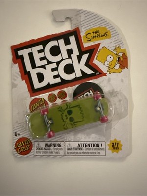 Tech Deck The Simpsons Bart skull and crossbones Santa Cruz Fingerboard - NEW!!