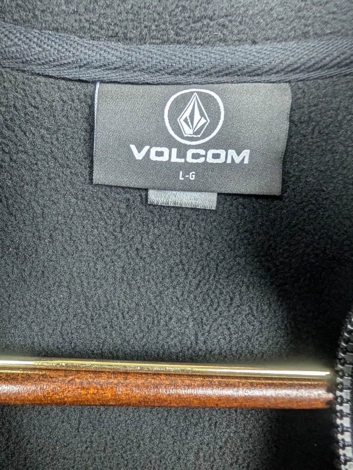 Volcom Sherpa Deep Pile Fleece jacket men L black earth tripper poly NEW - Image 4 of 4